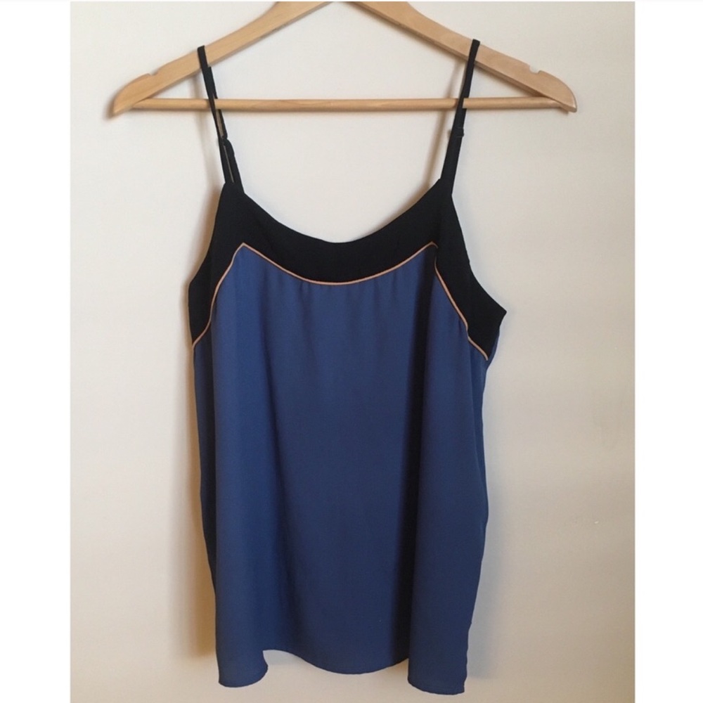 LOFT Navy Super Soft Color Block Tank Top